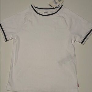 NWT Levi's Women ORACLE SHRUNKEN RINGER T-SHIRT Size Small Petite (E2)